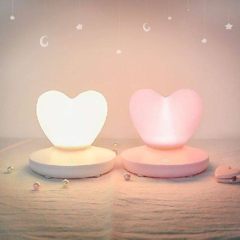 LED Touch Control Table Lamp USB Rechargable girl Modeling l图片