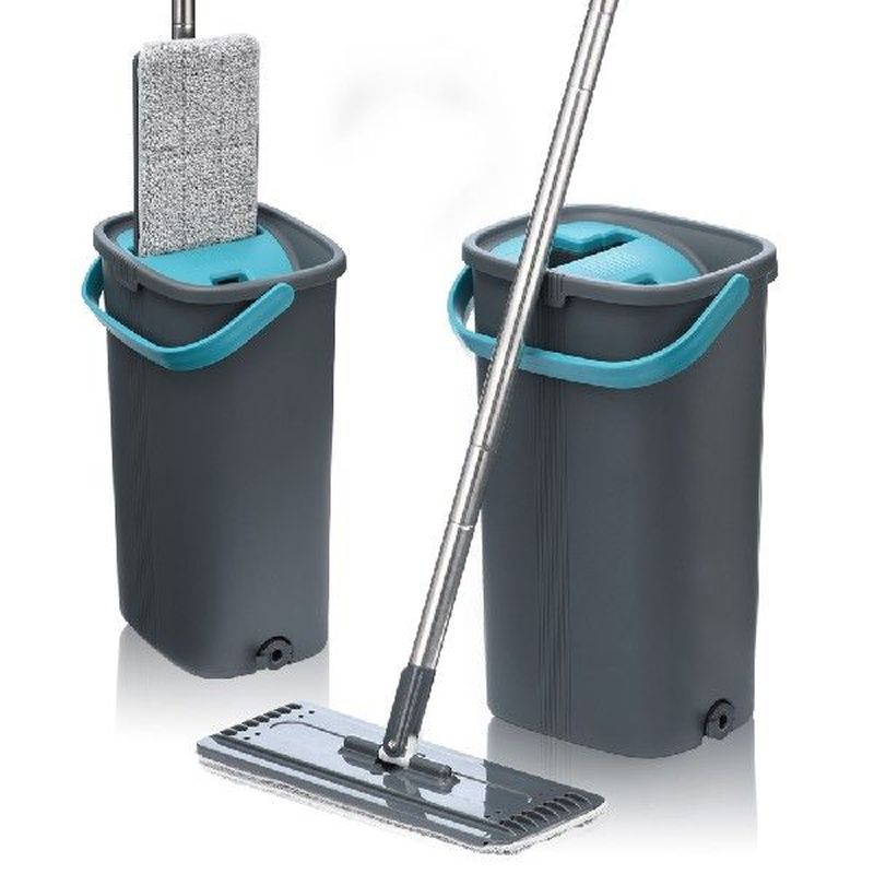 Microfiber Flat Squeeze Mop Bucket for Floor Cleaning 360