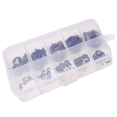 120pcs E-Clip & Retaining Ring Circlips Assortment Kit 1