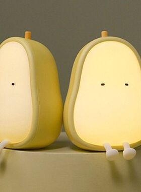 LED Pear-shaped Fruit Night Light USB Rechargeable Dimming T