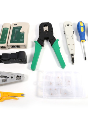 RJ45 RJ11 Crimper Cable Tester Cable Strippers Network Kit S