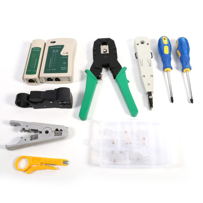 RJ45 RJ11 Crimper Cable Tester Cable Strippers Network Kit S