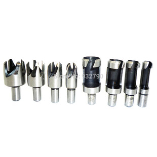 8pcs Plug Hole Cutter Dowel Maker Cutting Chamfered Cutter D