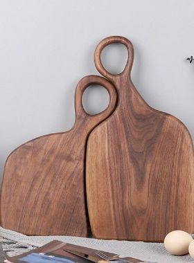 Kitchen Wooden Chopping Board Hangable Creative Black