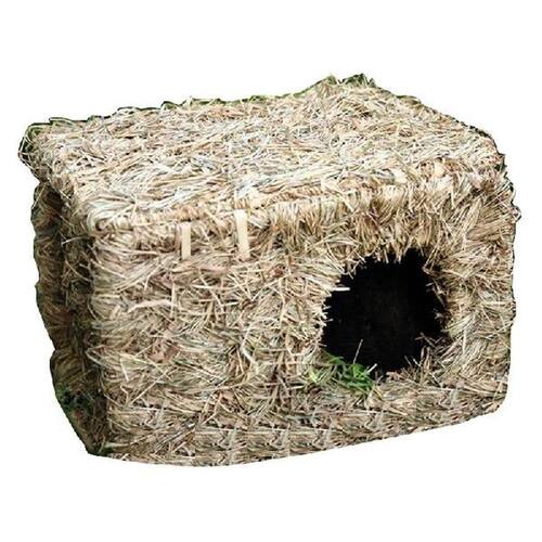 Grass House for Rabbits Bunny Chew Toys Natural Straw Woven