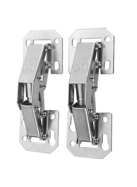 2pcs 90 Degree Cabinet Hinge Bridge Shaped Spring Hinge Over