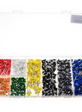 800pcs Electrical Bootlace Copper Ferrules Terminal Kit Cabl