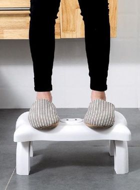 Bathroom Toilet Stool Collapsible Step Footstool Non-slip