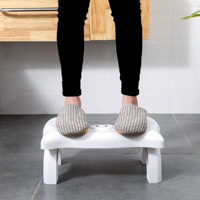 Bathroom Toilet Stool Collapsible Step Footstool Non-slip