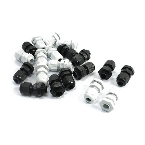 20Pcs PG7 3.5-6mm Cable Gland Joints Black White