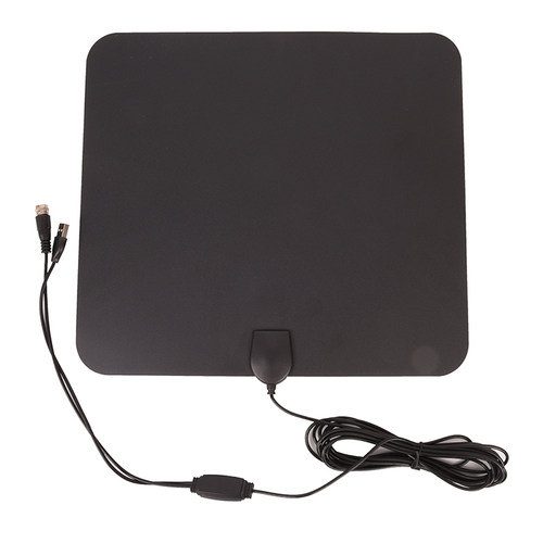 TV Antenna HDTV Flat HD Indoor Amplified 50-Mile Range VHF U