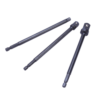 3pc 150mm Chrome Vanadium Drill Socket Adaptor Set Hex Shank