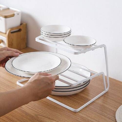 Dish Drain Rack 3 Layer Tableware Storage Rack Closet Bowl - 封面