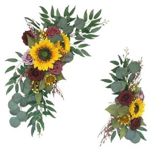Artificial Flower Swag Sunflowers Pieces for Backdrop