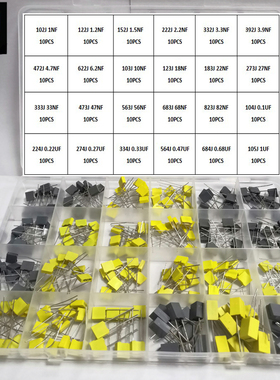 240Pcs Correction Capacitor Assorted Kit 24Values x 10Pcs 63