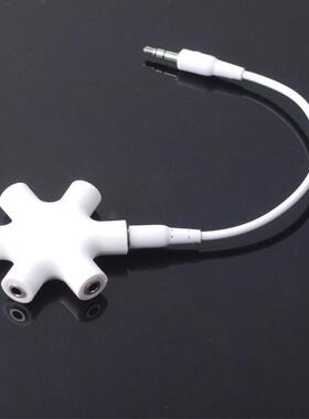 6 Ports 3.5mm Headphone Earphone Extension Audio Splitter 1