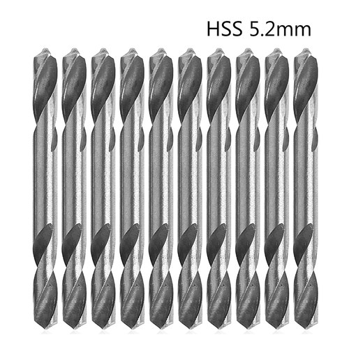 10Pcs 5.2mm HSS Ended Spiral Torsion Tools Drills H02