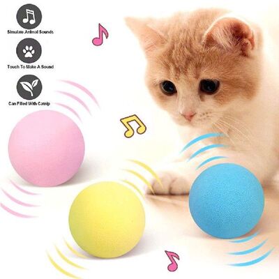 Smart Cat Toys Interactive Ball Kitten Touch Squeaky