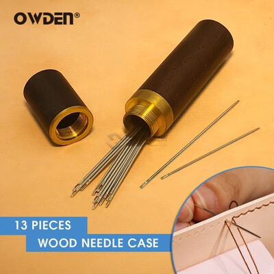 12Pcs DIY Craft Sewing  Needles Leather Knitting Pins with 1