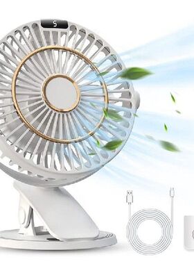 Mini Fan Quiet Clip Table Fan Rechargeable Mini Fan USB