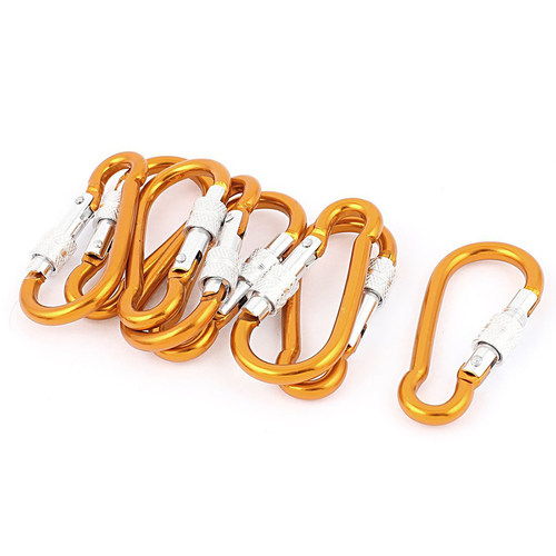 8pcs Outdoor Hiking Camping  Clip Snap Carabiner Hook with K