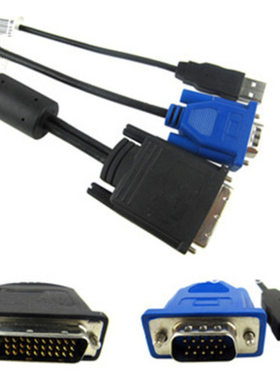 projector cable 35 pin dvi to vga usb cable with magnetic 1.