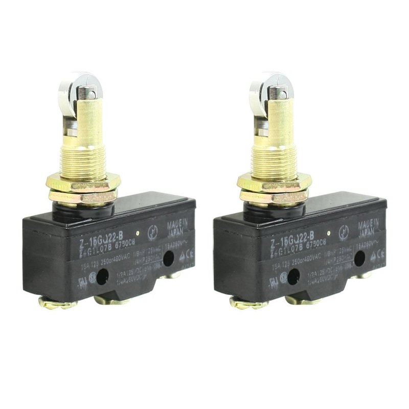 2 Pcs Z15GQ22B 3 Screw Terminals Panel Mount Roller Plunger