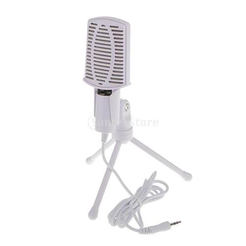 3.5mm Jack Plug Studio Microphone Mic with Stand for Skype D
