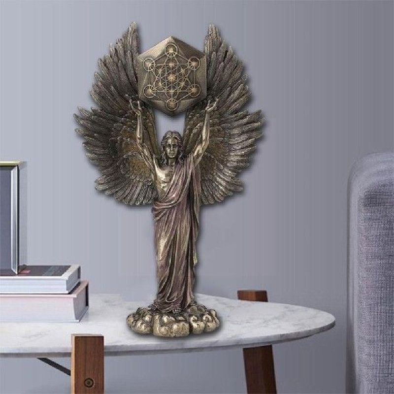 Bronzed Seraphim Six-winged Guardian Angel With Sword Angel