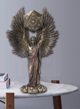 Bronzed Seraphim Six-winged Guardian Angel With Sword Angel