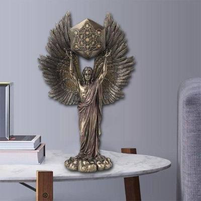 Bronzed Seraphim Six-winged Guardian Angel With Sword Angel