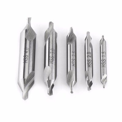 5pcs HSS Combined Center Drills Countersinks 60 Degree Angle