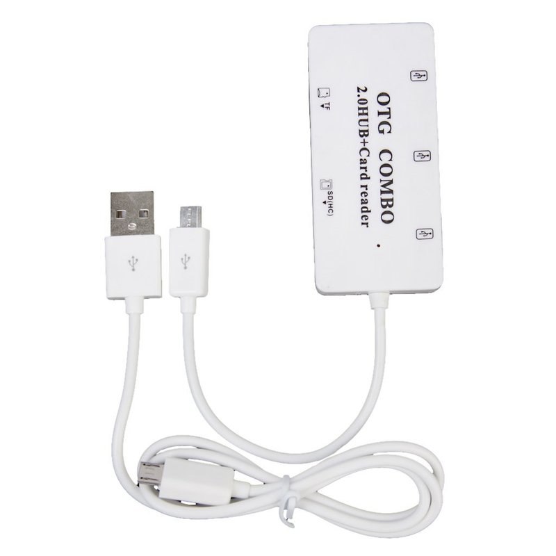 OTG Multifunction USB 2.0 HUB + mini USB SD/ TF Card Reader