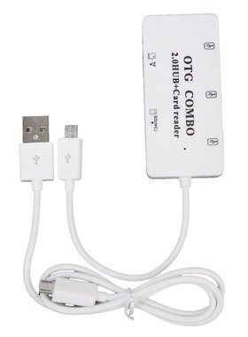 OTG Multifunction USB 2.0 HUB + mini USB SD/ TF Card Reader