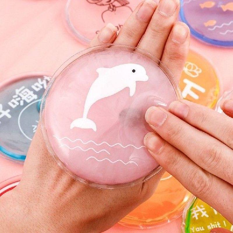 1pc  cute cartoon reusable round hand warmer portable small