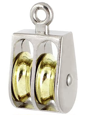 25mm Diameter Double Sheave Fixed Eye Rope Pulley