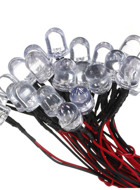 20 pcs 12V 20cm LED Pre wired 10Mm white