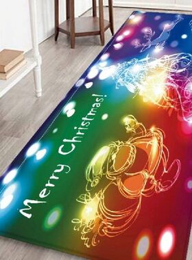 Christmas Pattern Kitchen Mat Bedroom Entrance Doormat