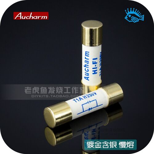 1pcs Gold-plated Aucharm fuse tube hifi fever grade silver f