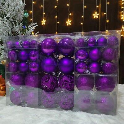 100Pcs Hanging Christmas balls Shatterproof Pendants Xmas