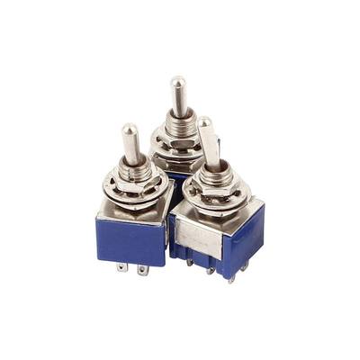 AC 6A 125V 2 Position 6Pins DPDT ON-OFF Mini Switch 4 Pcs