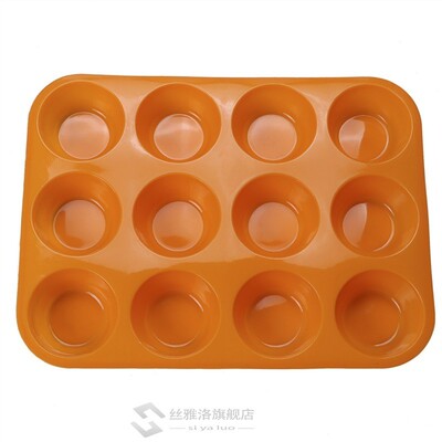 12 Cavity Silicone Cake Mold Muffin  Cake Bakeware Fondant c