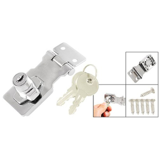 Lock Keyed Hasp Long 2.5 Chrome CloDoor Plated