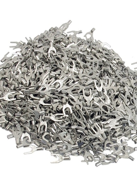 1000 Pcs SNB1.25-3.2 AWG 22-16 Non Insulated Fork Terminals