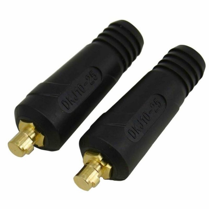 2pcs TIG Welding Cable Panel Connector-Plug DKJ10-25 200Amp
