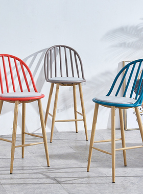 Nordic Bar Stools Windsor Chair Modern Minimalist