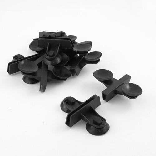 10 Pcs Black Aquarium Tank Suction Cup 60mm x 5mm Glass Clip