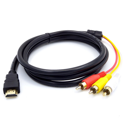 HDMI to RCA Cable HDMI Male to 3RCA AV Composite Male M/M Co