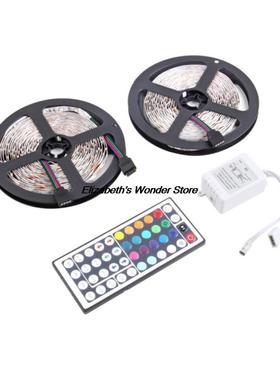 10M 600LEDS 3528 SMD RGB 2X 5M LED light strip + 44 Key IR R