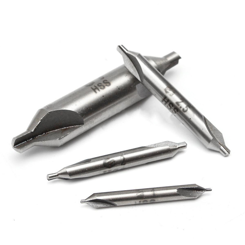 4pcs 60 degree hss spotting center drill countersink pilot b
